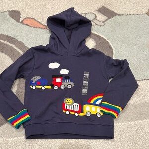 Kids Train Hoodie - Navy Blue